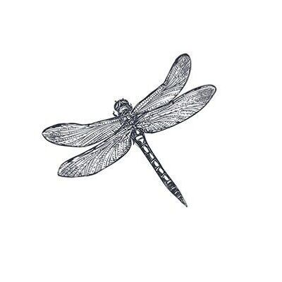 Temporary Tattoo: Black Dragonfly x5