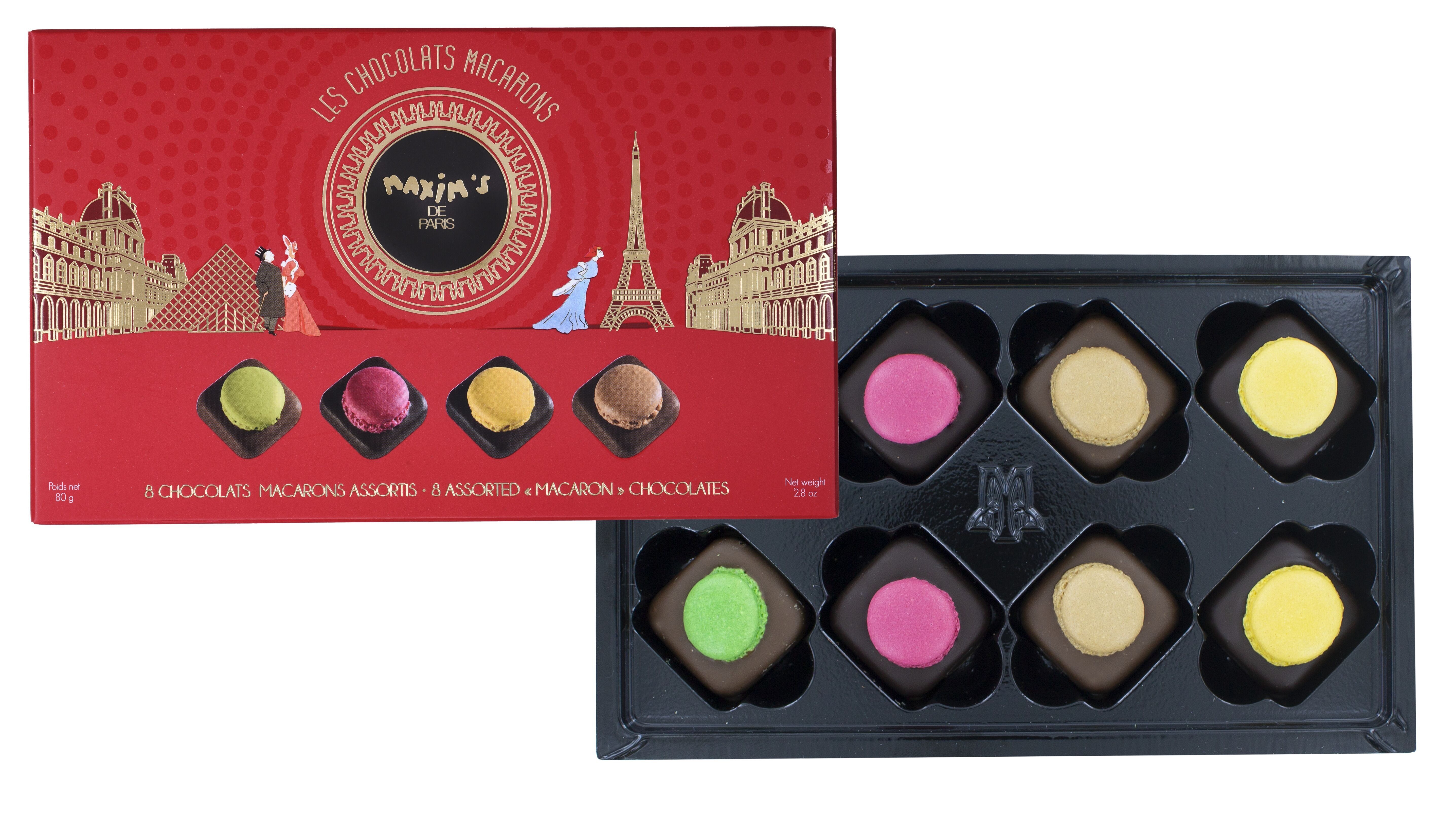Schachtel mit 8 Schokoladenmakronen