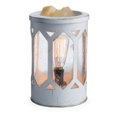 CANDLE WARMERS® ARBOR Lampada profumata Edison Bulb bianco elettrico realizzata in metallo