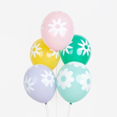 5 Luftballons: Gänseblümchen