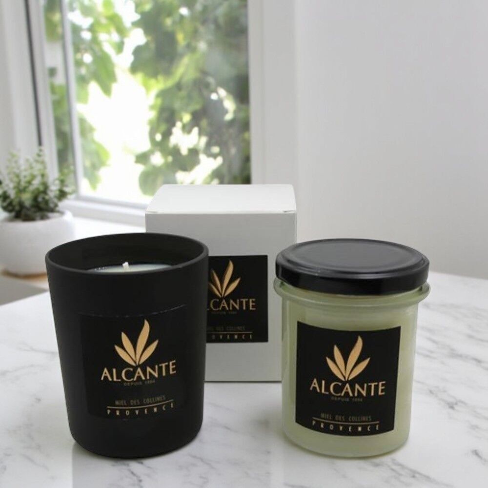 Bougie parfumée Atmosphère 180g Alcante, Miel des collines