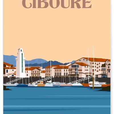 Cartel ilustrativo de la ciudad de Ciboure