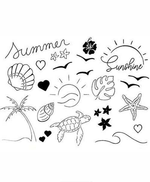 Tatouage éphémère : Mini Summer