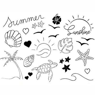 Temporary tattoo: Mini Summer