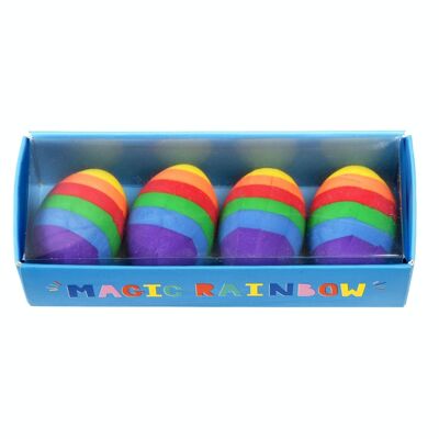 Rainbow egg erasers (set of 4)
