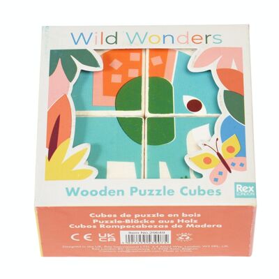 Cubes puzzle en bois - Merveilles Sauvages