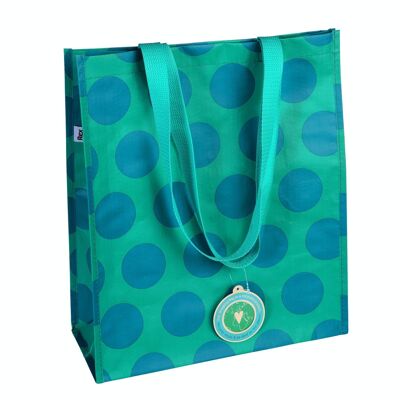 Shopping bag - Blue on turquoise Spotlight