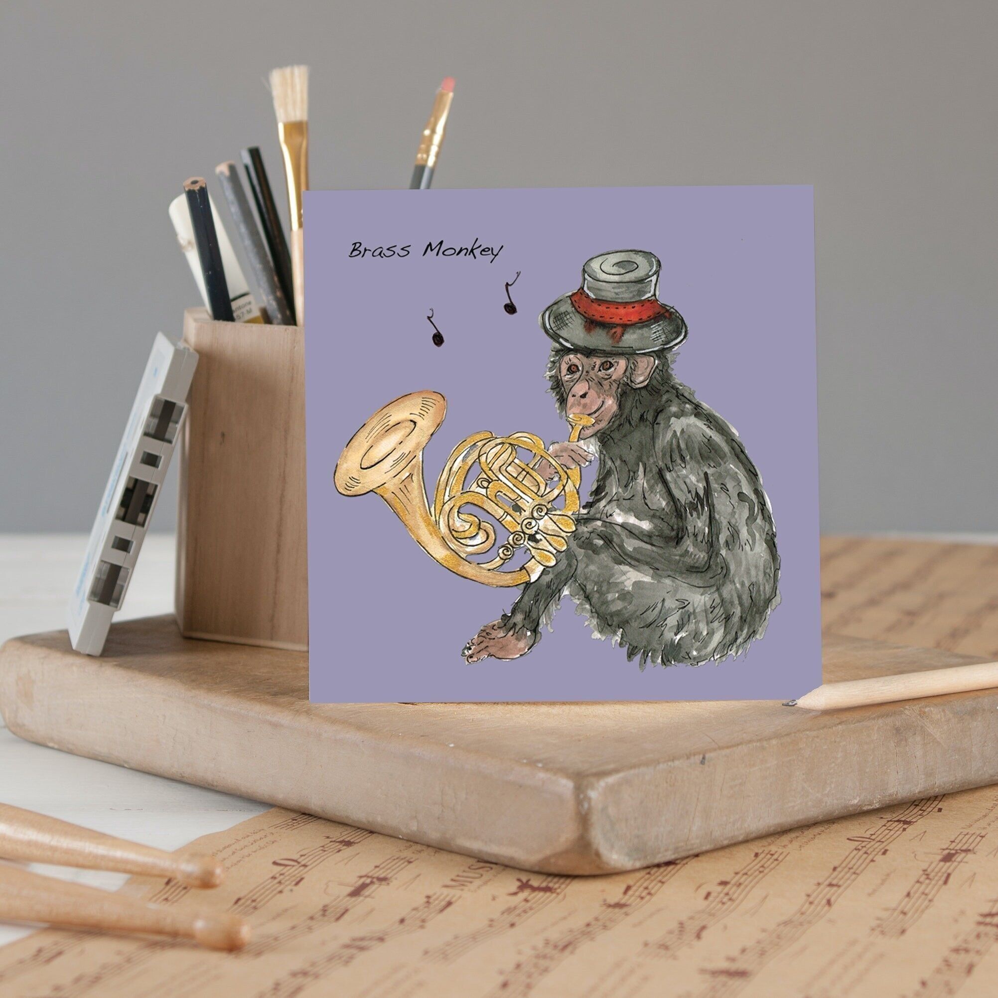 Cartolina d'auguri di corno francese