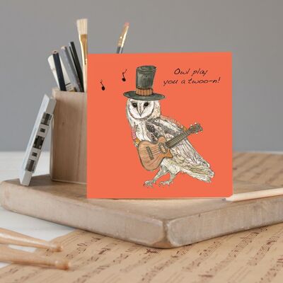 Ukulele Greeting Card