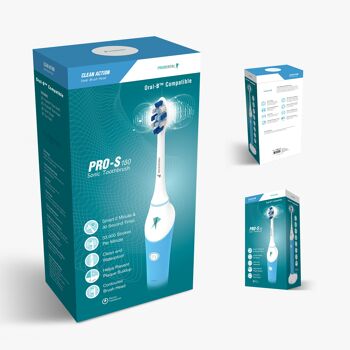 Brosse à dents électrique Pro Sonic S-180 Clean Action Electric Toothbrush + 2 replacement Heads 2