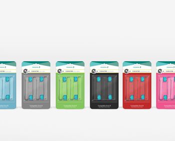 Pack de 4 brossettes compatibles Oral-B Clean Color Light Gray Edition 3