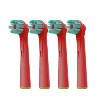 Pack de 4 brossettes compatibles Oral-B Clean Action Colors Red Pomegranate 2