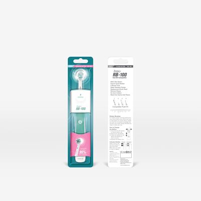 RB-100 Sensitive Action battery-powered electric toothbrush + 2 batteries included