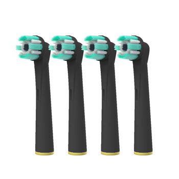 Pack de 4 brossettes compatibles Oral-B Clean Action Colors Black 2