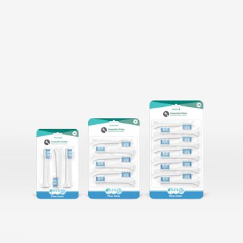 Pack de 3 brossettes compatible Philips Sonicare et Prodental S-Series Clean Action 2