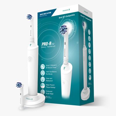 Elektrische Zahnbürste Pro R-150 Multi Action White Edition + 2 Ersatzköpfe