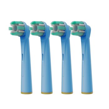 Pack de 4 brossettes compatibles Oral-B Clean Action Colors Sky Blue 2
