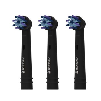 Pack de 3 brossettes compatibles Oral-B Multi Action Black 2