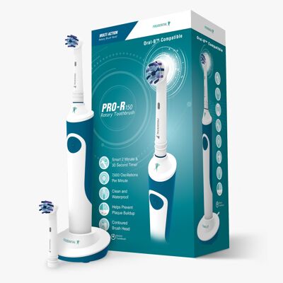 Pro R-150 Multi Action Electric Toothbrush + 2 Replacement Heads