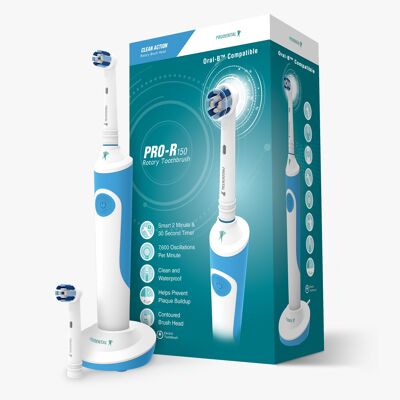 Elektrische Zahnbürste Pro R-150 Clean Action Blue + 2 Ersatzköpfe