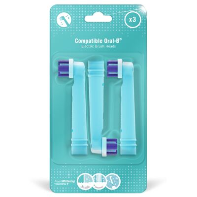 Pack of 3 Oral-B White Action Whitening Care compatible brush heads