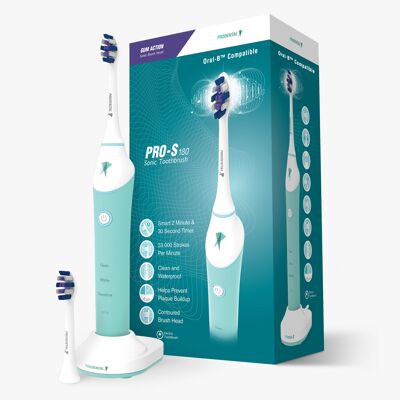 Sonic Pro Electric Toothbrush S-180 Gum Care Gum Action + 2 Replacement Heads