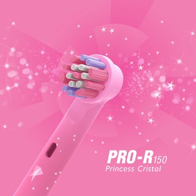 Confezione da 3 testine compatibili con Oral-B Healthy Kids Princess