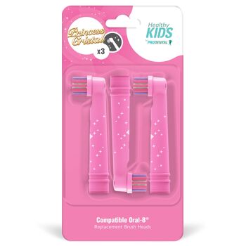 Pack de 3 brossettes compatibles Oral-B Soins Enfants Healthy Kids Princess 2