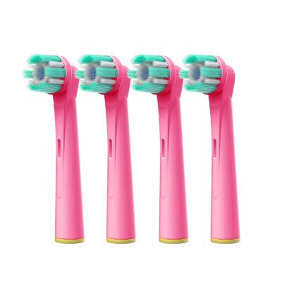 Pack de 4 cabezales de cepillo compatibles con Oral-B Clean Action Colours Pink Bubblegum