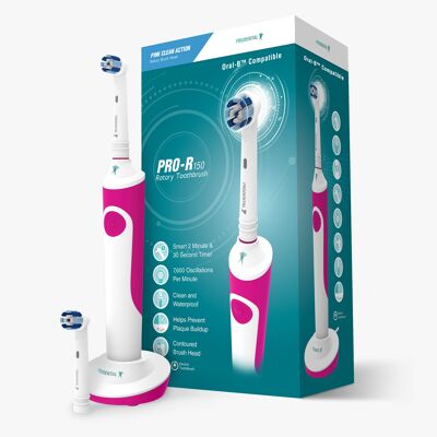 Elektrische Zahnbürste Pro R-150 Clean Action Pink Edition + 2 Ersatzköpfe