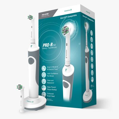 Pro R-150 Pro Action Electric Toothbrush + 2 Replacement Heads
