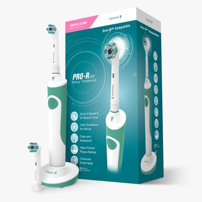 R-150 Sensitive Action electric toothbrush + 2 replacement heads