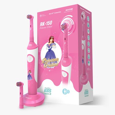 RK-150 Healthy Kids Princess Care Electric Toothbrush + 2 Replacement Heads