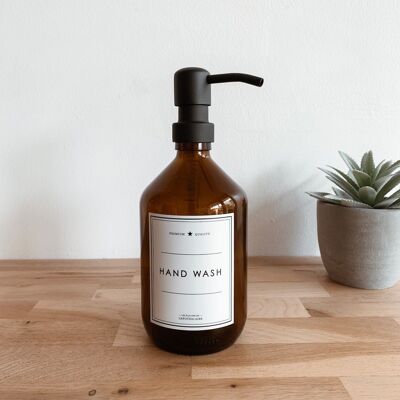 Braune Handwaschflasche - 500 ml