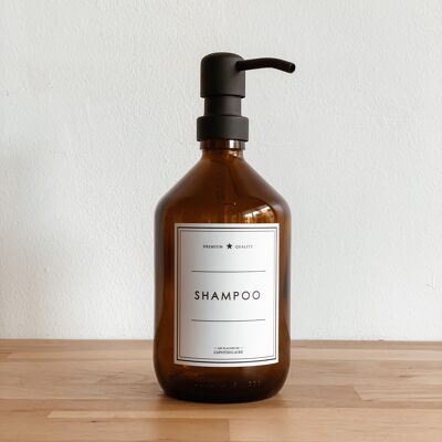 Amber Shampooflasche - 500 ml