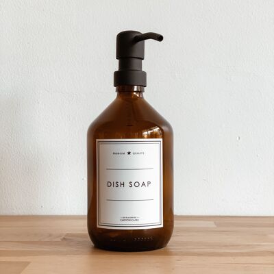 Amber Dish Soap Bottle - 500 ml
