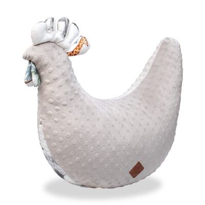 Gray Hen Nursing Cushion, Made In France Safari