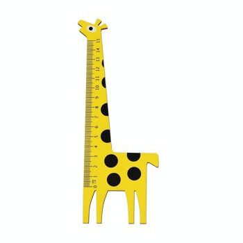 Règle en bois - Girafe jaune 2