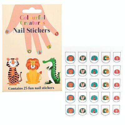 Nagelsticker für Kinder - Bunte Kreaturen