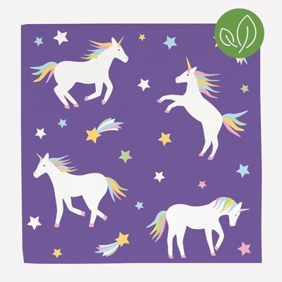 20 Paper napkins: cosmic unicorn