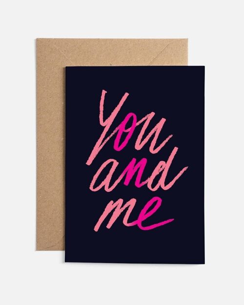You and Me Are One Greeting Card