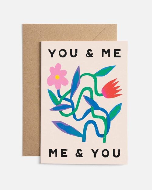 You & Me Greeting Card
