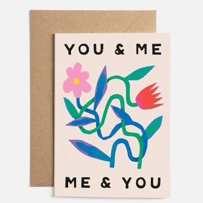 You & Me Greeting Card