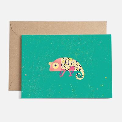 Tiny Chameleon Card