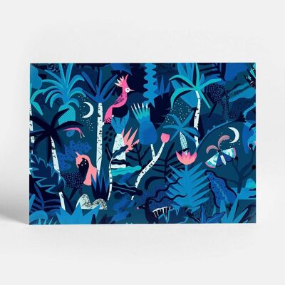 Mitternachts-Dschungel-Postkarte