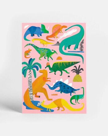 Carte postale de dinosaures