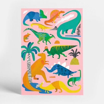 Cartolina di dinosauri