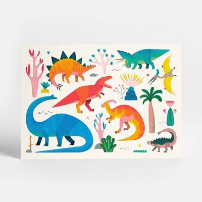 Cartolina del giorno dei dinosauri