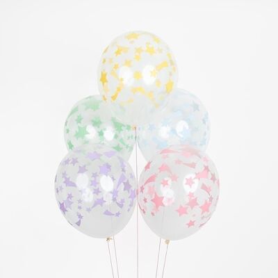 5 Ballons de baudruche : licorne cosmique