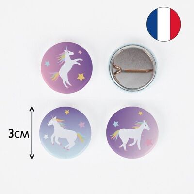 Badge : licorne cosmique